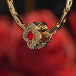 Symbolic Sequence Tarnish-resistant Silver Charms In 14K Gold Plated - Handcrafted with Swarovski® Crystals