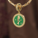 INFP MBTI Personality Tarnish-Resistant Silver Dangle Charm With Enamel In 14K Gold Plated
