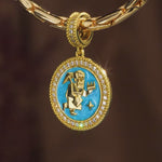 ESFJ MBTI Personality Tarnish-Resistant Silver Dangle Charm With Enamel In 14K Gold Plated