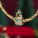 Jolly Messenger Tarnish-resistant Silver Charms With Enamel In 14K Gold Plated