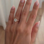 2ct Round Lab-Grown Diamond Solitaire Ring with Claw Setting Tarnish-resistant Silver In 14K Gold Plated (Includes IGI Certification from International Gemological Institute)