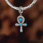 Sterling Silver Scepter of Light Dangle Charms In Blackened 925 Sterling Silver