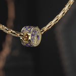 Halloween Pumpkin & Key Pavé Dangle Charm In Tarnish‑Resistant Silver