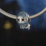 Luminous Sterling Silver Reaper Mummy Charms With Enamel In Blackened 925 Sterling silver Plated
