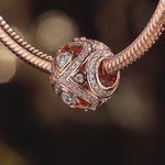 Infinite Love Tarnish-resistant Silver Charms In Rose Gold Plated