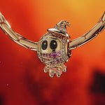 Luminous Cowboy Mummy Tarnish-resistant Silver Charms With Enamel In 14K Gold Plated