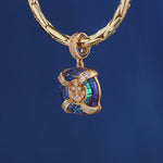Shimmering Anchor Tarnish-resistant Silver Dangle Charms In 14K Gold Plated
