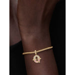 Letter Q Tarnish-resistant Silver Dangle Charms In 14K Gold Plated