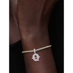 Letter Q Tarnish-resistant Silver Dangle Charms In White Gold Plated