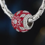 Starlight In Orange Tarnish-resistant Silver Charms With Enamel In White Gold Plated