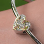 Sterling Silver Soulmates Charms In White Gold Plated