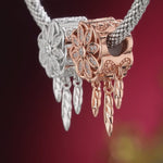 Dreamcatcher Tarnish-resistant Silver Dangle Charms In Rose Gold Plated