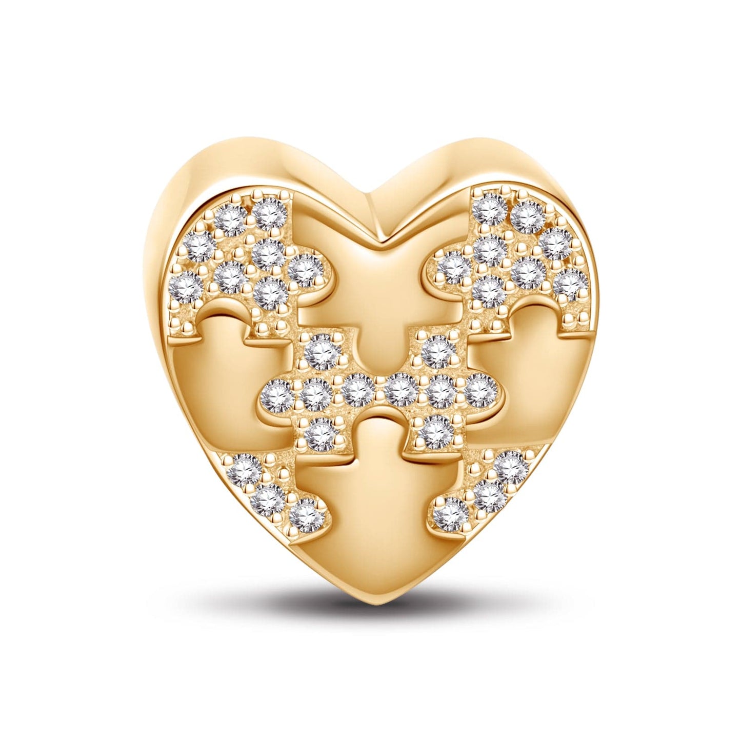 Soulmates Tarnish-resistant Silver Charms In 14K Gold Plated