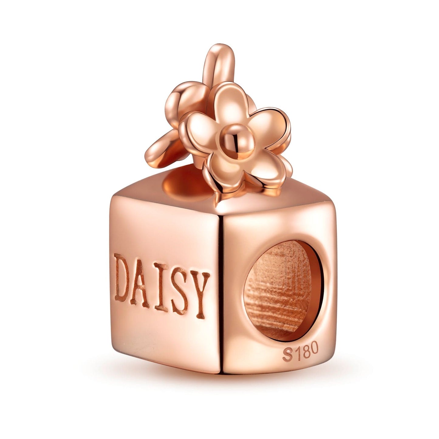 Daisy Perfume Tarnish-resistant Silver Charms In Rose Gold Plated