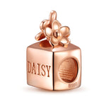 Daisy Perfume Tarnish-resistant Silver Charms In Rose Gold Plated
