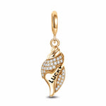 Singing Conch Tarnish-resistant Silver Dangle Charms In 14K Gold Plated