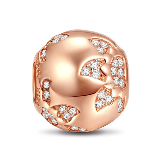 gon- Sunflower Tarnish-resistant Silver Charms In Rose Gold Plated