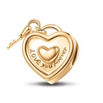 Lock your Love Tarnish-resistant Silver Charms In 14K Gold Plated