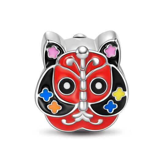 gon- Sterling Silver Colorful Enamel Charms With Enamel In White Gold Plated