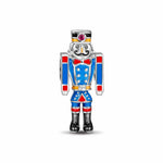Sterling Silver Brave Nutcracker Charms With Enamel In White Gold Plated