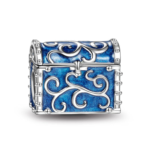 gon- Sterling Silver Elisabeth's Treasure Charms With Enamel In White Gold Plated