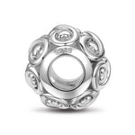 Sterling Silver Infinite Love Charms In White Gold Plate