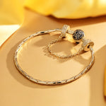 Heart Tarnish-resistant Silver Universal Safety Chain In 14K Gold Plated