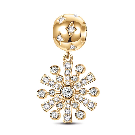 gon- Ice Crystal Magic Tarnish-resistant Silver Dangle Charms In 14K Gold Plated