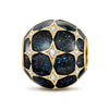 Starry Night Tarnish-resistant Silver Charms With Enamel In 14K Gold Plated