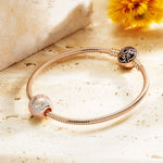 Maple Grove Tarnish-resistant Silver Charms In Rose Gold Plated