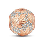 Maple Grove Tarnish-resistant Silver Charms In Rose Gold Plated