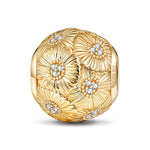 Daisy Tarnish-resistant Silver Charms In 14K Gold Plated