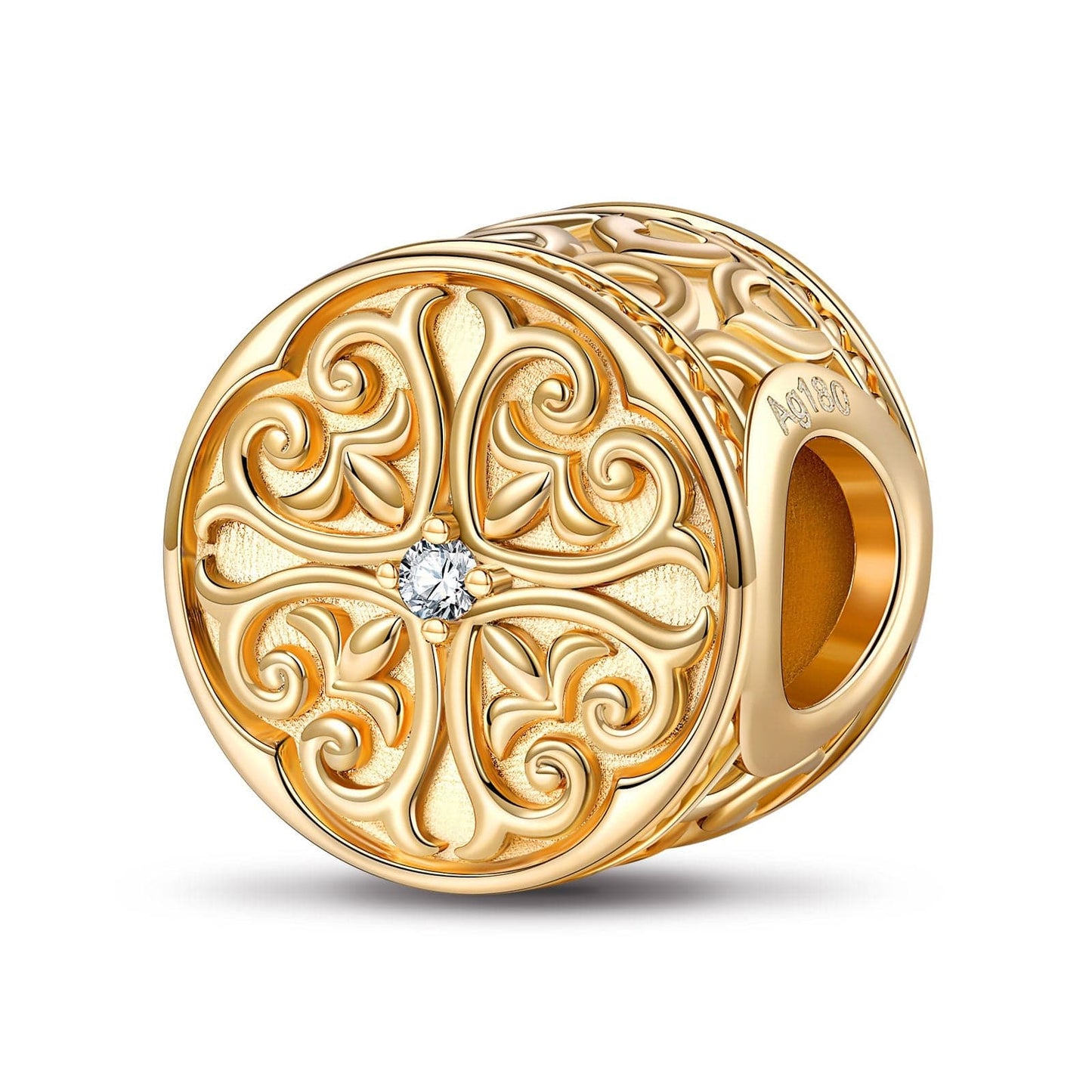 Versailles Ball Tarnish-resistant Silver Charms In 14K Gold Plated