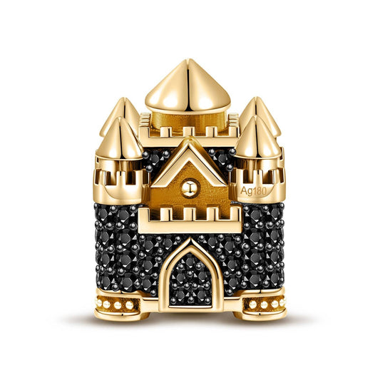 gon- Dark Castle Tarnish-resistant Silver Charms In 14K Gold Plated