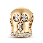 The Screaming Ghost Tarnish-resistant Silver Charms In 14K Gold Plated