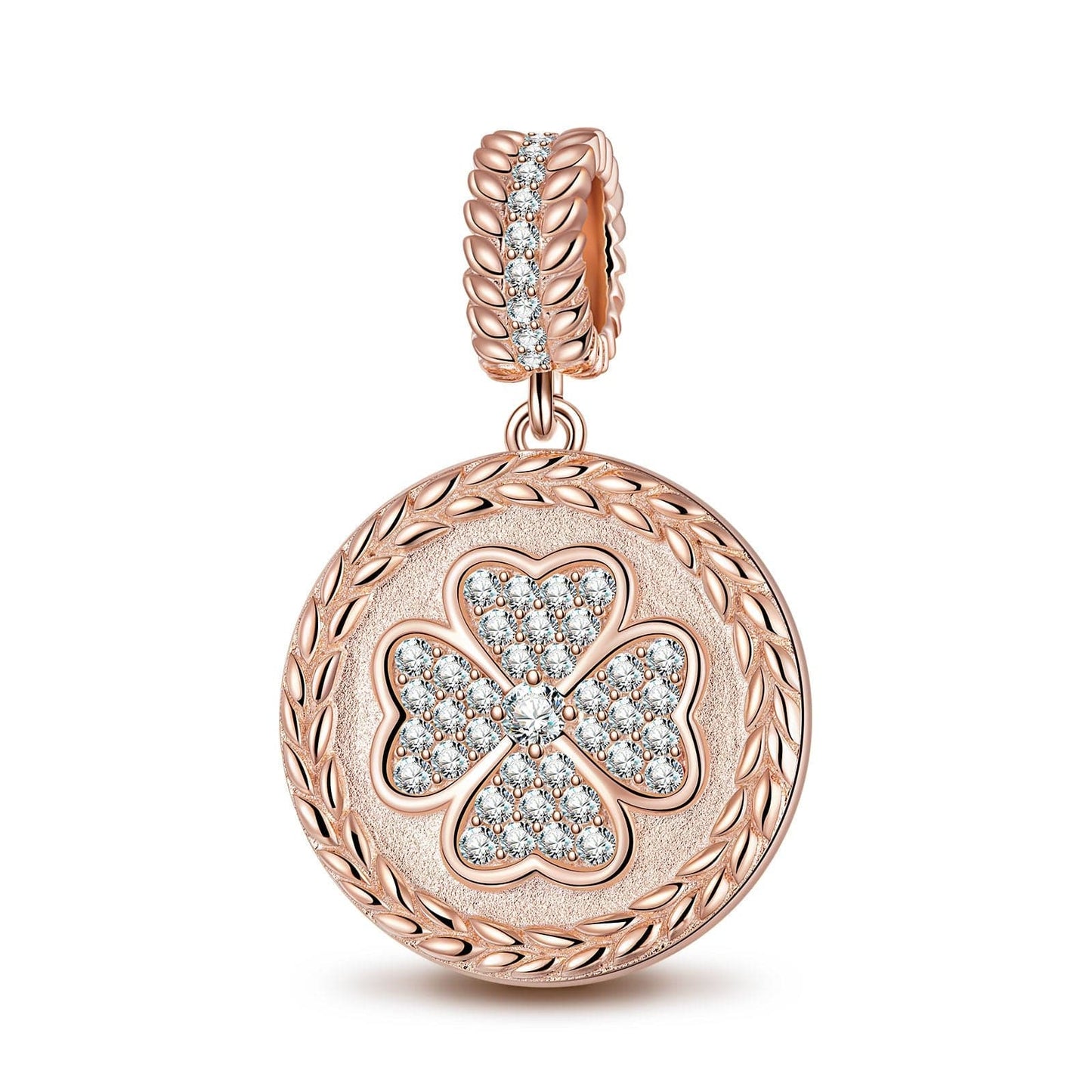 The Treaty Of Versailles Tarnish-resistant Silver Dangle Charms In Rose Gold Plated