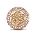 Maple Tarnish-resistant Silver Charms In Rose Gold Plated