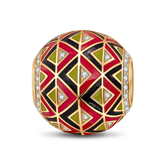 gon- Colour Kaleidoscope Tarnish-resistant Silver Charms With Enamel In 14K Gold Plated