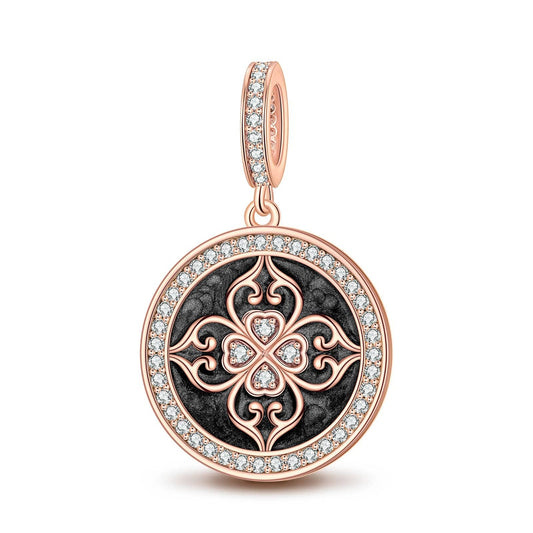 gon- Light of Versailles Tarnish-resistant Silver Dangle Charms With Enamel In Rose Gold Plated