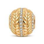 The Golden Wheel Tarnish-resistant Silver Charms In 14K Gold Plated