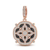 Dreams Of Versailles Tarnish-resistant Silver Dangle Charms With Enamel In Rose Gold Plated