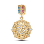 Honour Tarnish-resistant Silver Dangle Charms With Enamel In 14K Gold Plated