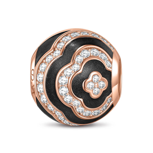 gon- Lucky Keeper Tarnish-resistant Silver Charms With Enamel In Rose Gold Plated