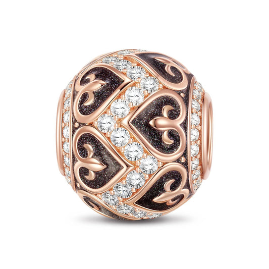 gon- Iris Beloved Tarnish-resistant Silver Charms With Enamel In Rose Gold Plated