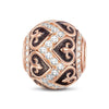 Iris Beloved Tarnish-resistant Silver Charms With Enamel In Rose Gold Plated