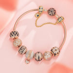 Guardian Of Love Tarnish-resistant Silver Charms In Rose Gold Plated