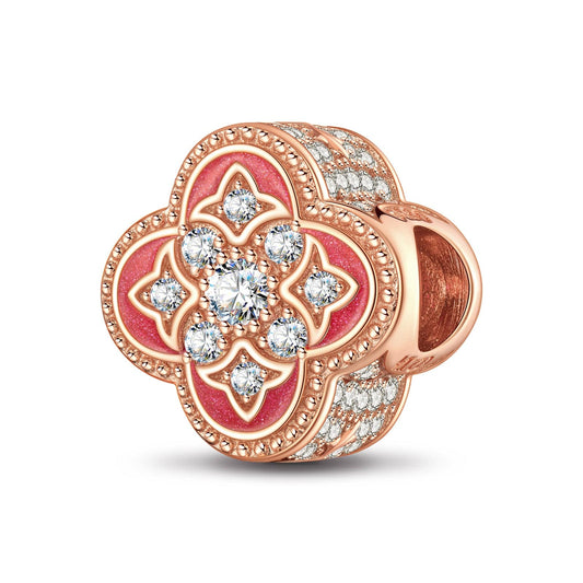gon- Laurel On An August Night Tarnish-resistant Silver Charms With Enamel In Rose Gold Plated