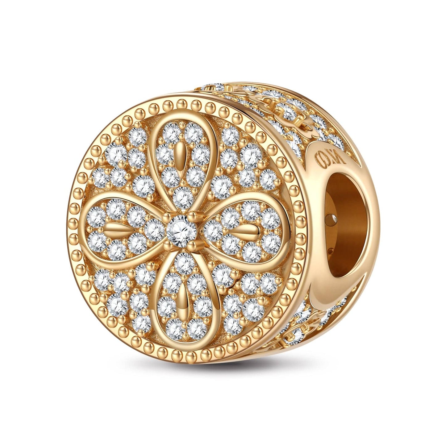Lucky Cornus Kousa Tarnish-resistant Silver Charms In 14K Gold Plated