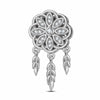 Sterling Silver Dreamcatcher Dangle Charms In White Gold Plated