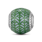 Sterling Silver Misty Forest Charms With Enamel In White Gold Plated